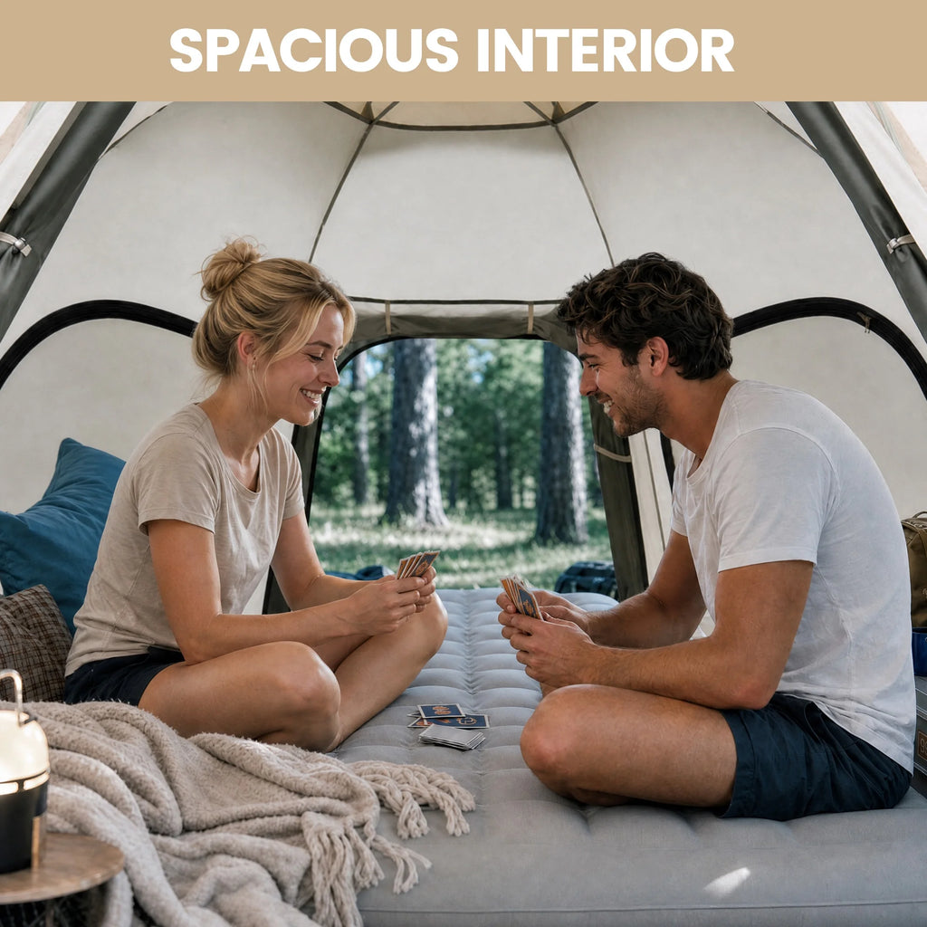 2-3 Person Camping Tent, Instant Pop up Tents for Camping- 60S Automatic Easy Setup Tent, Double-Layer Waterproof & Windproof Instant Tents for Hiking Backpacking
