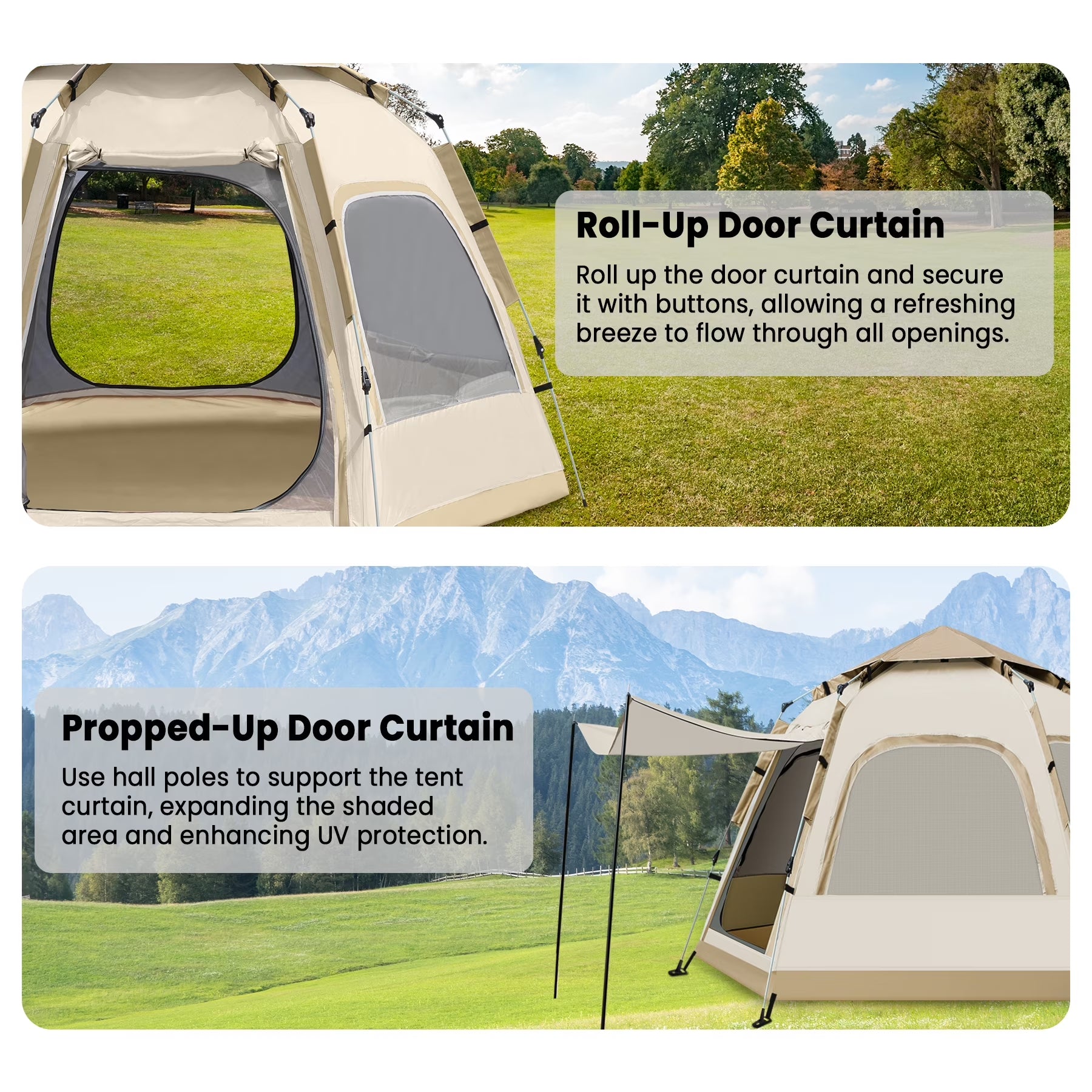 4-6 Person Tent for Camping, Camping Tent with Carry Bag, Instant Tent for Outdoor/Hiking/Traveling