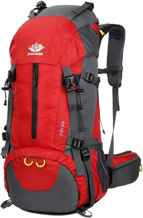 50L Hiking Backpack Men Camping Backpack with Rain Cover 45L+5L Lightweight Backpacking Backpack Travel Backpack