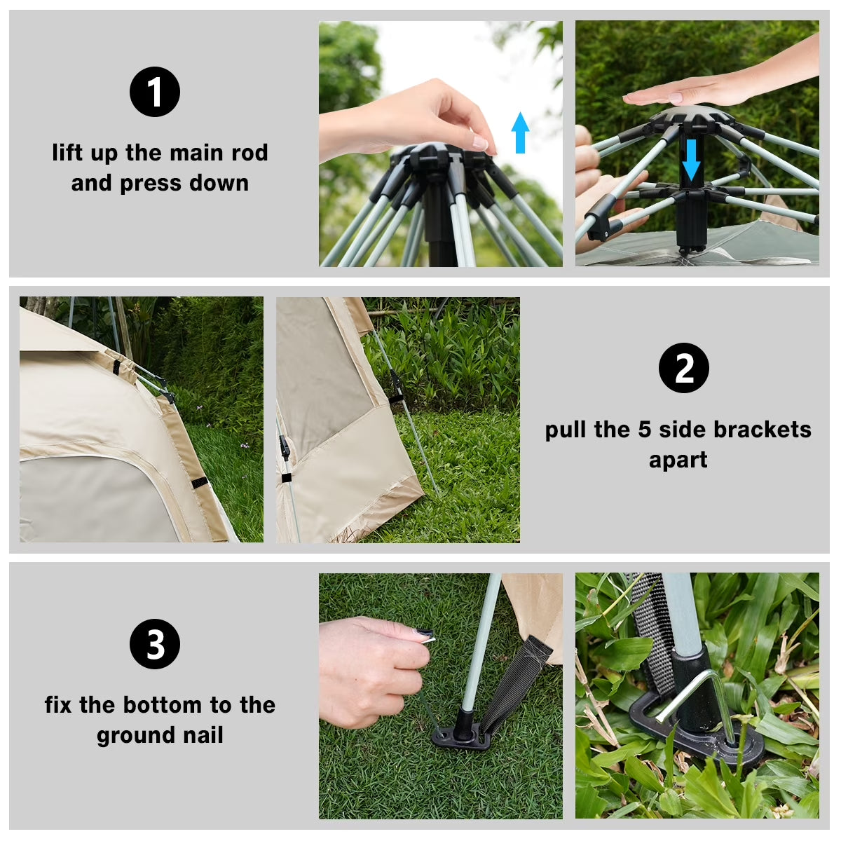 4-6 Person Tent for Camping, Camping Tent with Carry Bag, Instant Tent for Outdoor/Hiking/Traveling