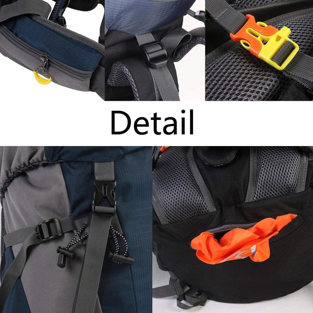 50L Hiking Backpack Men Camping Backpack with Rain Cover 45L+5L Lightweight Backpacking Backpack Travel Backpack