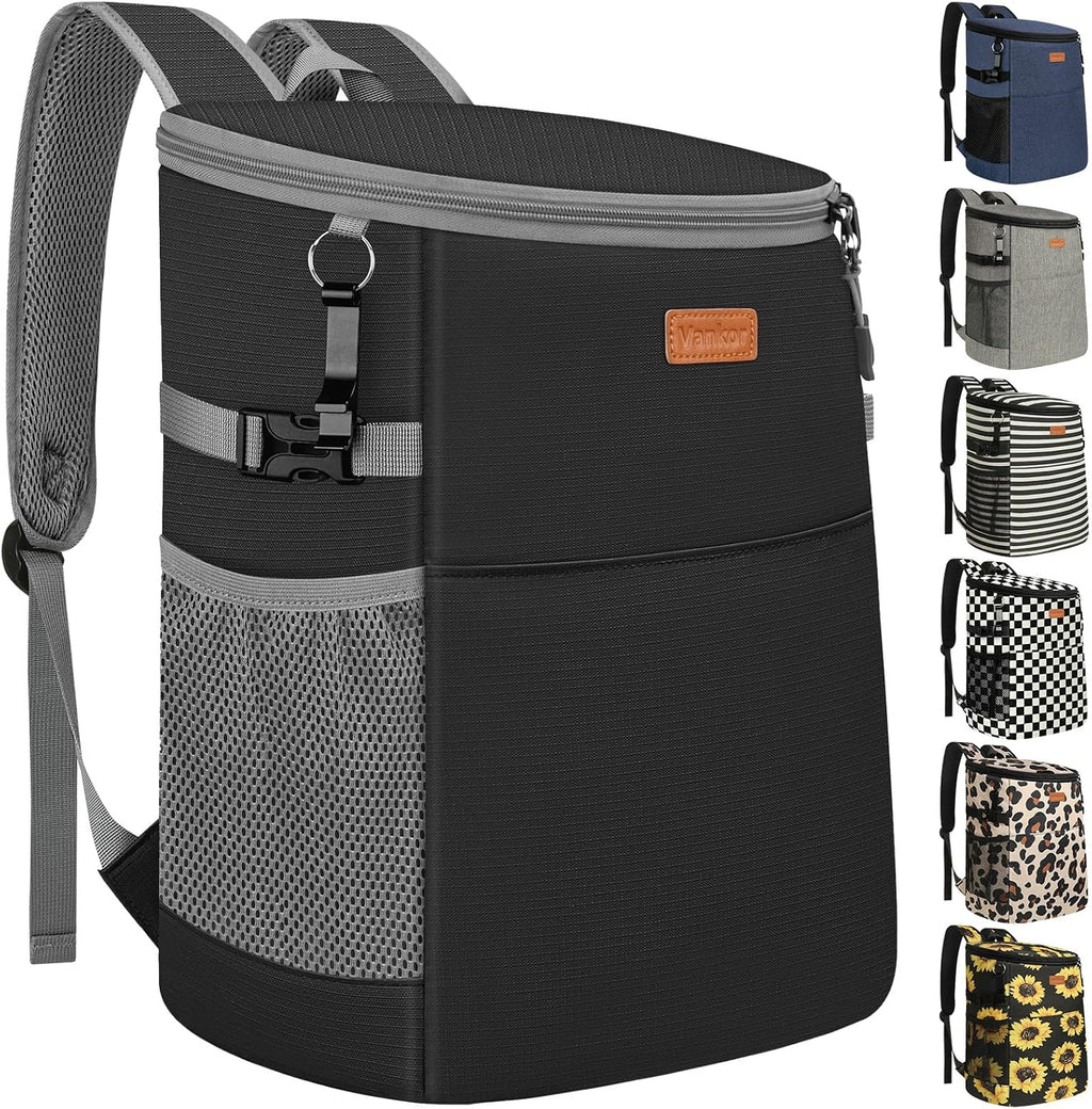 Camping Cooler Backpack 30 45 Cans, Soft Backpack Coolers Insulated Leak Proof Travel Cooler Bag Waterproof Lunch Picnic Beach Work Trip Thermal Bag Drink Beverage Beer Bag Cooler