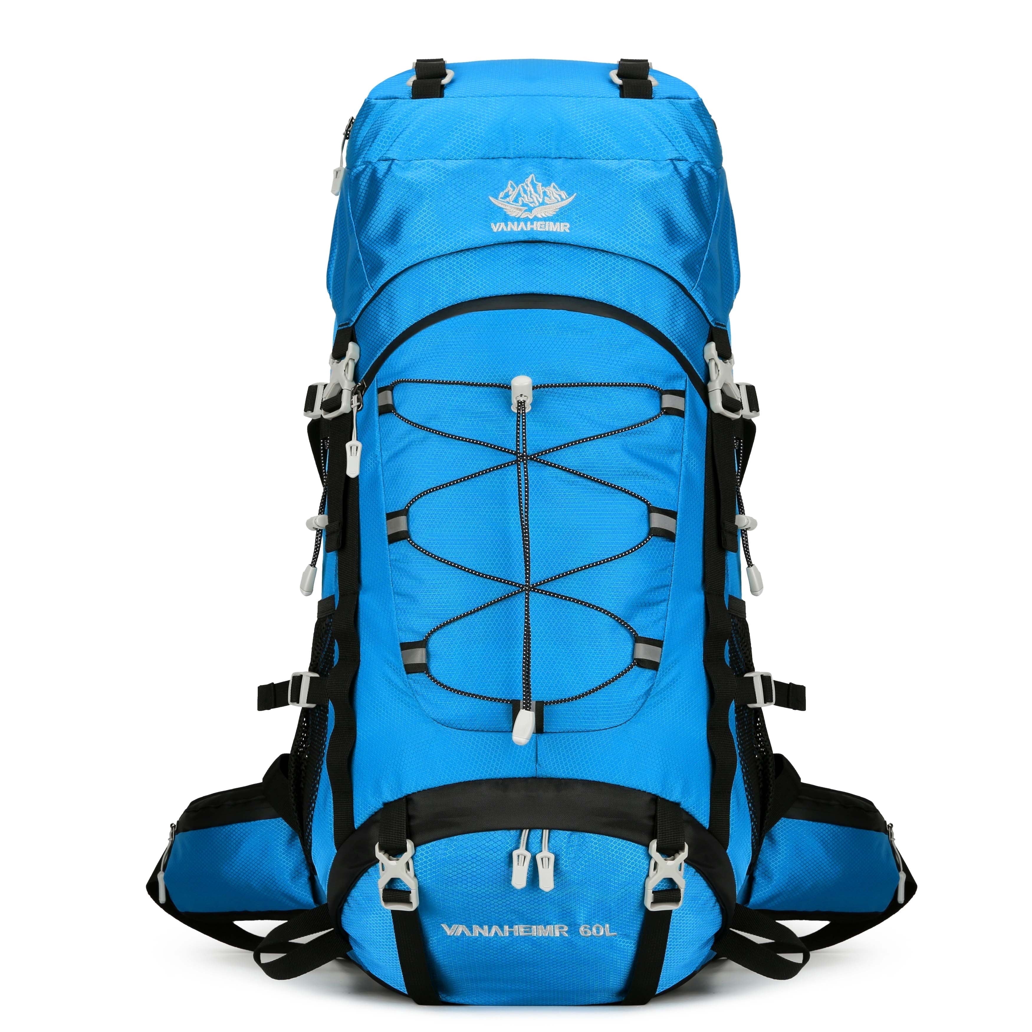 60L Travel Hiking Camping Backpack with Rain Cover, Backpack Water Resistant,Climbing Backpack for Men Women