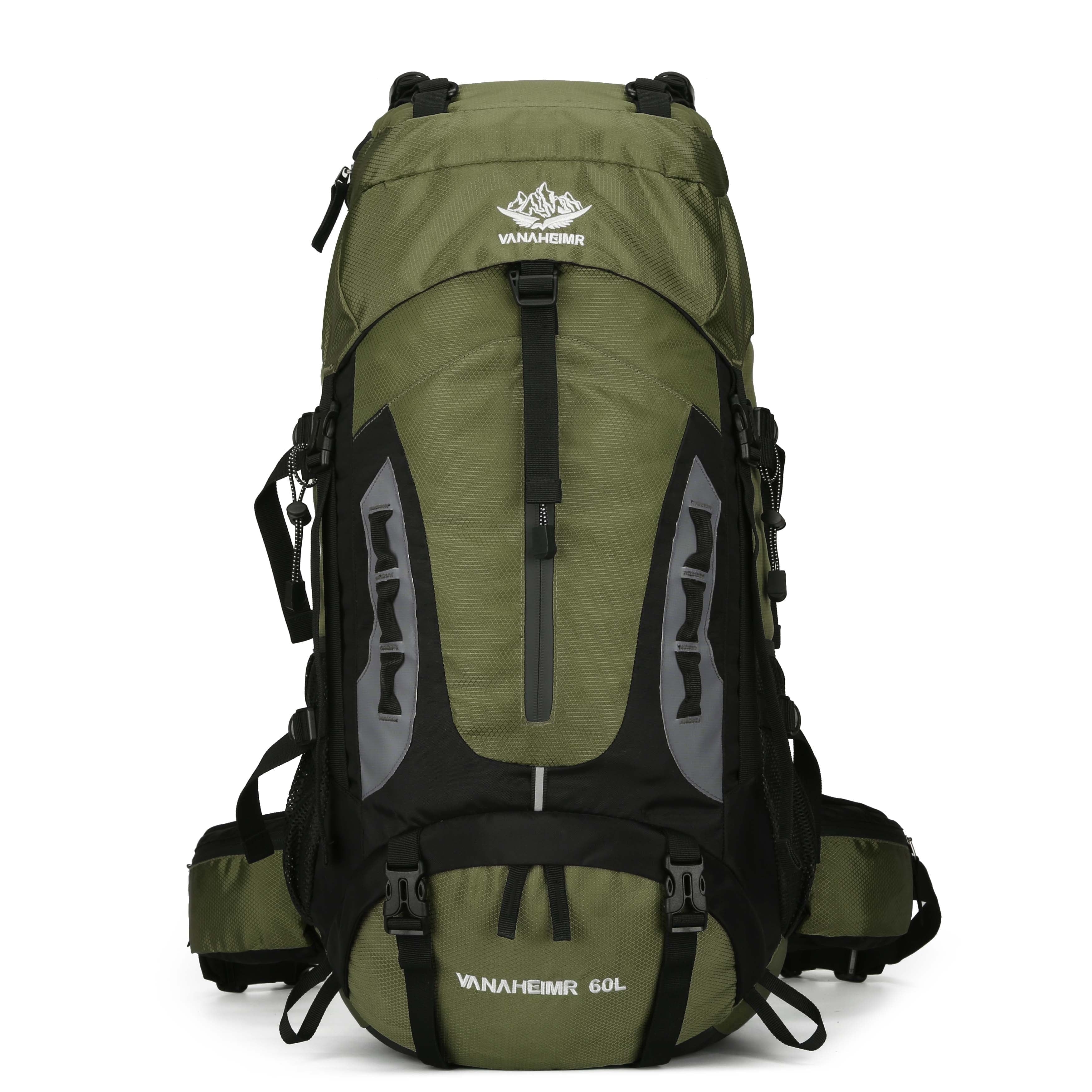 60L Travel Hiking Camping Backpack with Rain Cover,Backpack Water Resistant,Traveling Backpack for Men Women