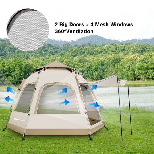 4-6 Person Tent for Camping, Camping Tent with Carry Bag, Instant Tent for Outdoor/Hiking/Traveling