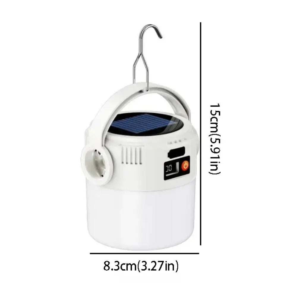 LED Light Solar Powered Light USB Rechargeable Ultra Bright Camping Light Handheld Design Multi Functional Rechargeable Light