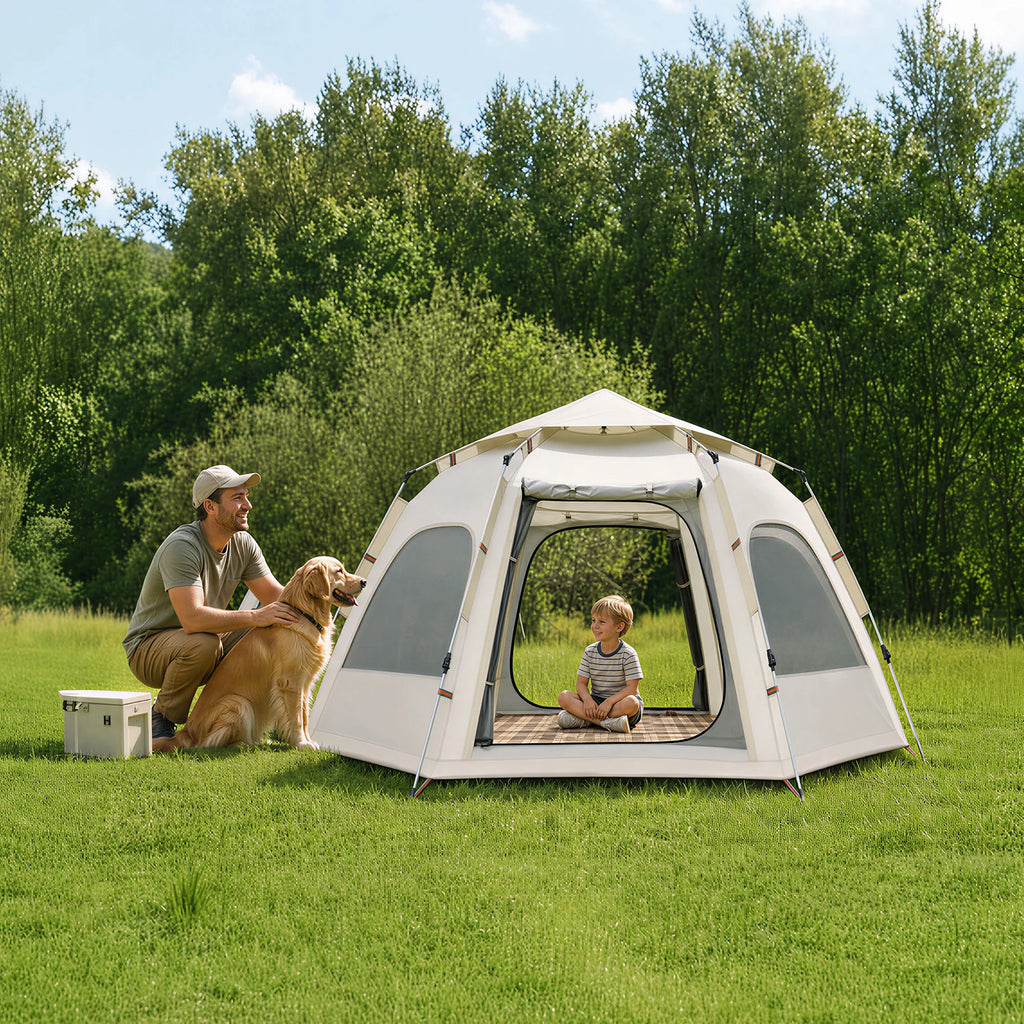2-3 Person Camping Tent, Instant Pop up Tents for Camping- 60S Automatic Easy Setup Tent, Double-Layer Waterproof & Windproof Instant Tents for Hiking Backpacking