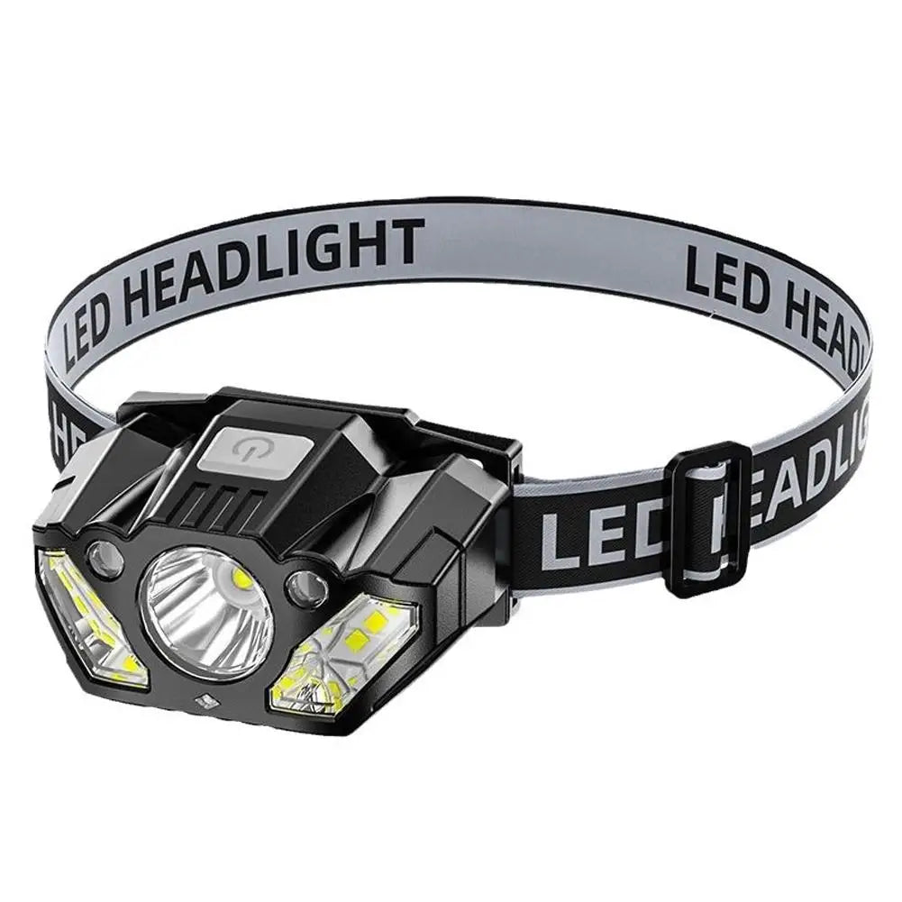 Powerful LED Headlight Sensor Head Light Type C Rechargeable Headlamp Head Torch Head Flashlight Waterproof for Camping Hiking