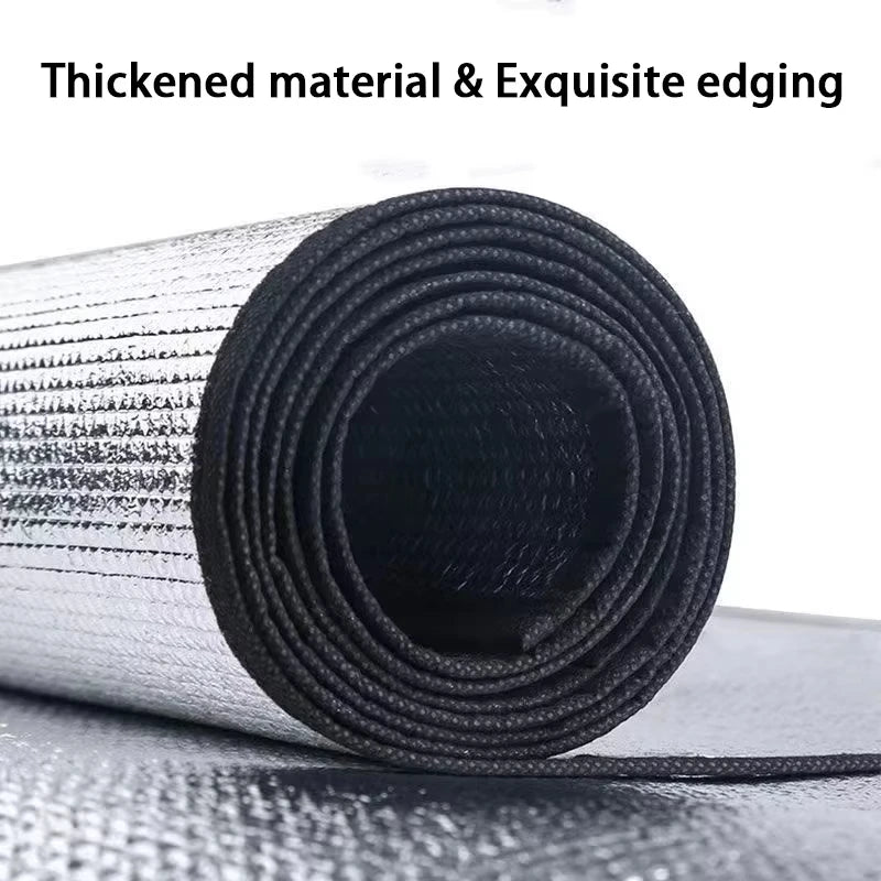 Two-Sided Camping Silver Mat Aluminum Mat Blanket Foam Pad Insulating Foil Mat Sleeping Tent Pad Reflecting Heat for Outdoor