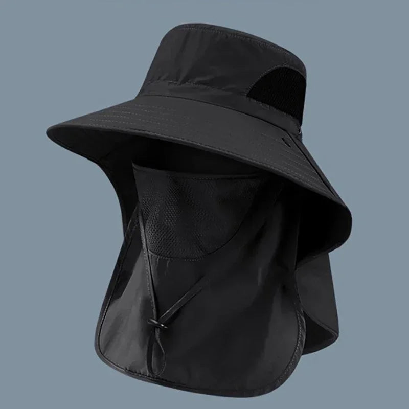Outdoor UV Protection Bucket Hat – Sun Hat with Neck Flap for Hiking, Fishing & Camping