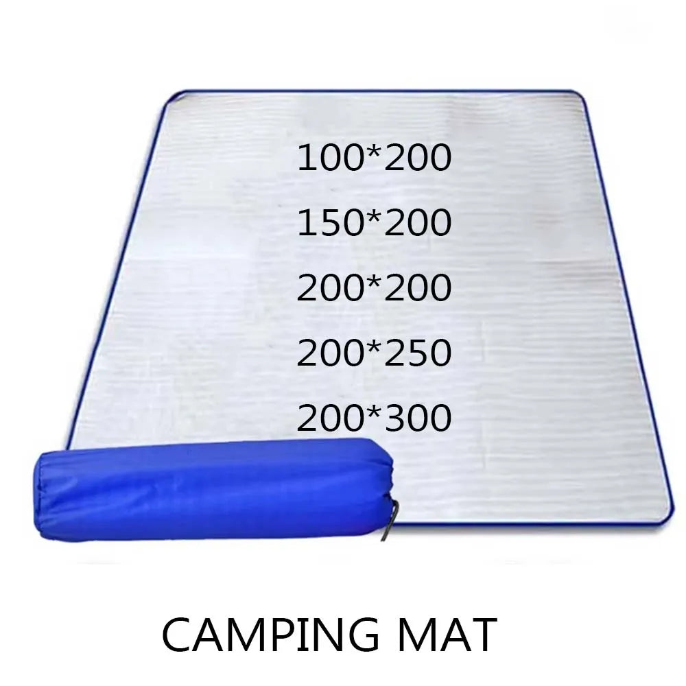 Two-Sided Camping Silver Mat Aluminum Mat Blanket Foam Pad Insulating Foil Mat Sleeping Tent Pad Reflecting Heat for Outdoor