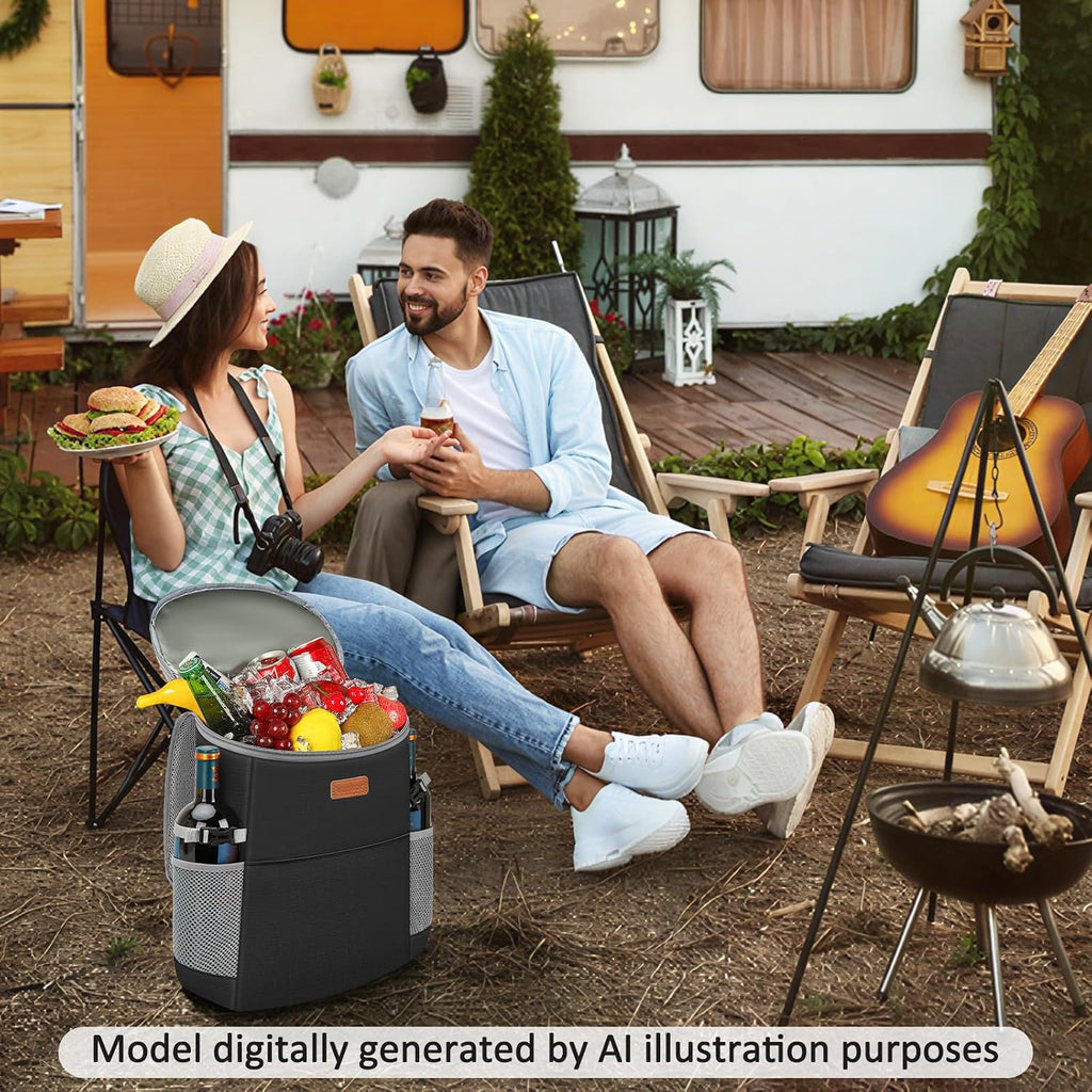Camping Cooler Backpack 30 45 Cans, Soft Backpack Coolers Insulated Leak Proof Travel Cooler Bag Waterproof Lunch Picnic Beach Work Trip Thermal Bag Drink Beverage Beer Bag Cooler